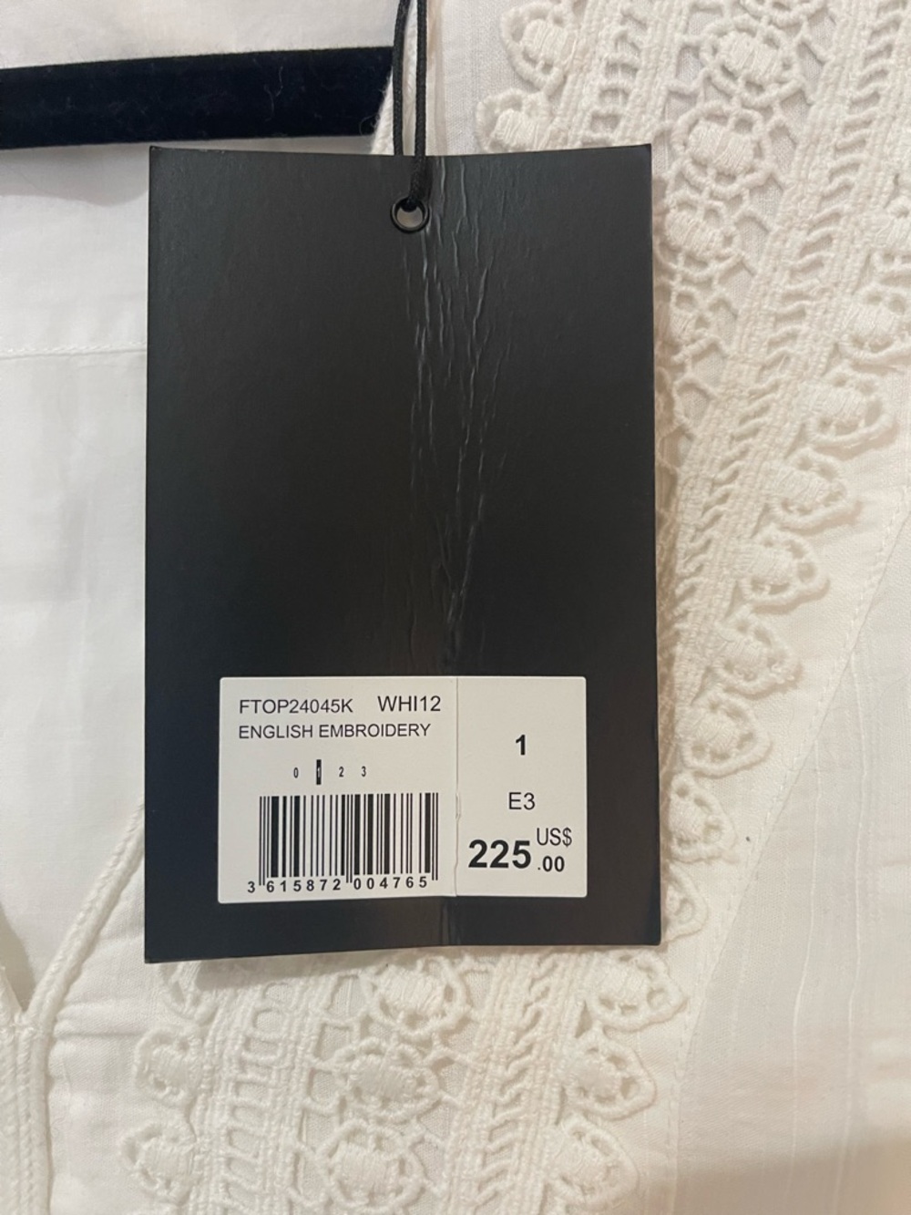 The Kooples English Embroidery Lace White Fitted Shirt - NWT! - Picture 6 of 11
